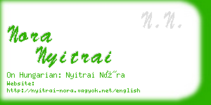 nora nyitrai business card